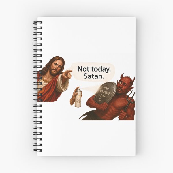 Item preview, jesus not today satan meme  designed and sold by PatternFly.