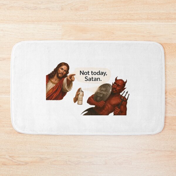 Item preview, jesus not today satan meme  designed and sold by PatternFly.