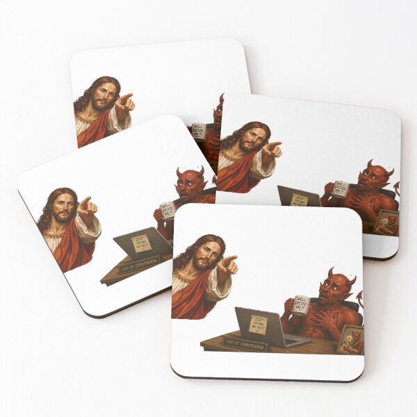 Item preview, jesus not today satan meme  designed and sold by PatternFly.