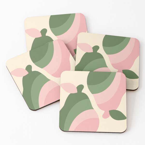 Item preview, Minimalist Boho Pears - Pastel Pink and Sage Green Art designed and sold by nineFlorals.