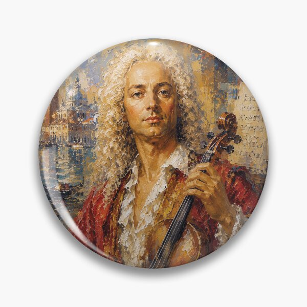 Item preview, Antonio Vivaldi, Italian composer and violinist painting. designed and sold by GalleryKauffeld.