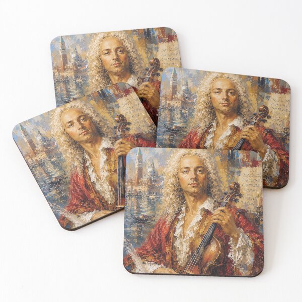 Item preview, Antonio Vivaldi, Italian composer and violinist painting. designed and sold by GalleryKauffeld.