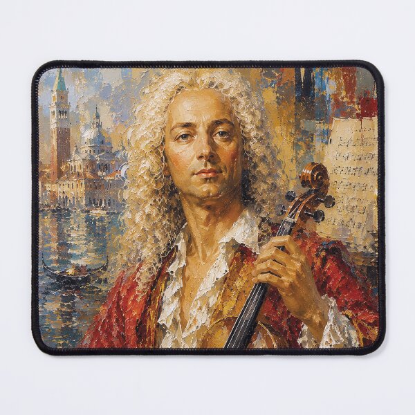 Item preview, Antonio Vivaldi, Italian composer and violinist painting. designed and sold by GalleryKauffeld.