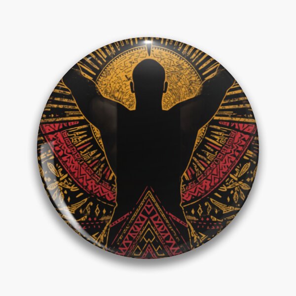 Item preview, Guerrero africano Sol Tribal Afrofuturista designed and sold by LandB Digital.