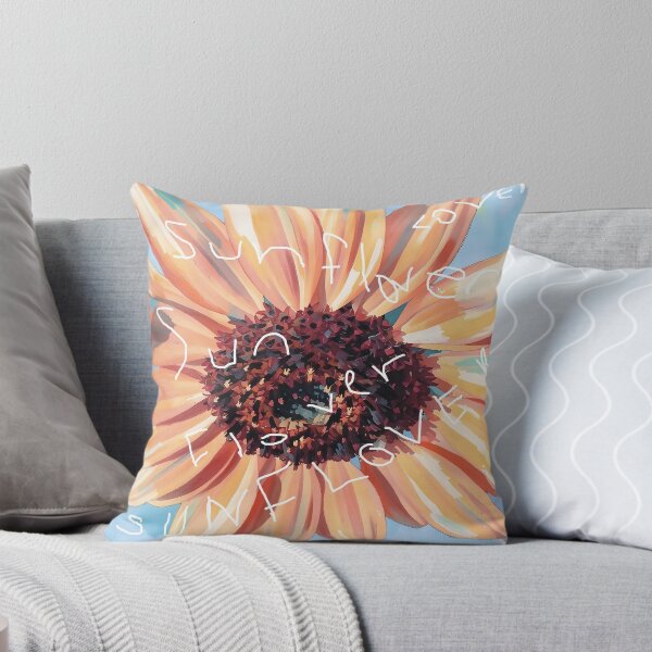 Item preview, Sunflower , lover on baby blue background  designed and sold by wallartofmio.