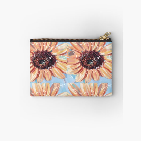 Item preview, Sunflower , lover on baby blue background  designed and sold by wallartofmio.