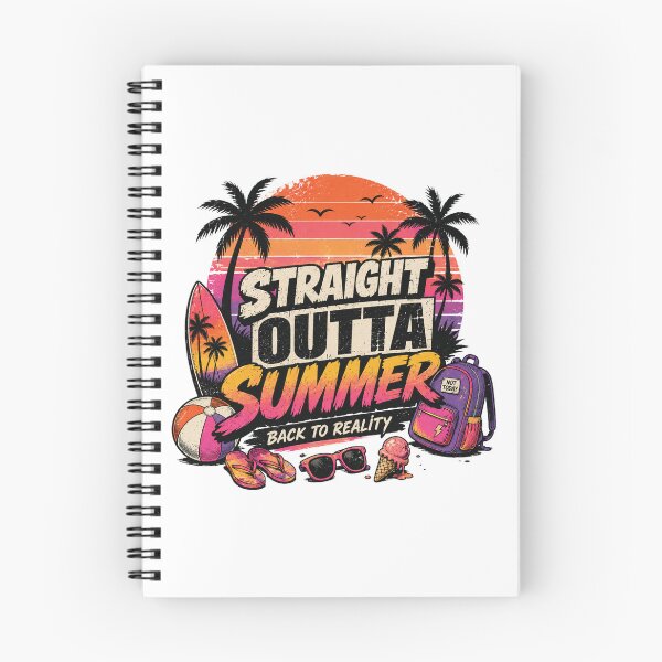 Item preview, Straight Outta Summer | Funny Back to School Retro Sunset Student T-Shirt & Sticker designed and sold by MAPDDesigns.