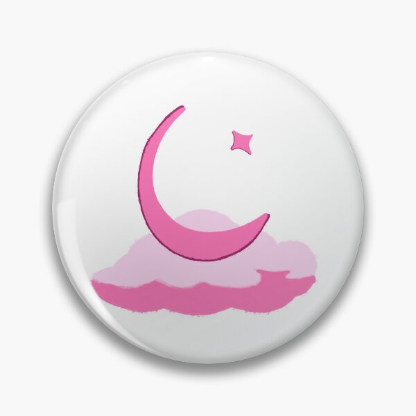 Item preview, Dreamy Pink Crescent Moon on Cloud designed and sold by moonchildartgraph.