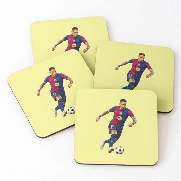Artikelvorschau, Raphinha – Fußballspieler des FC Barcelona entworfen und verkauft von Sports Boutique.