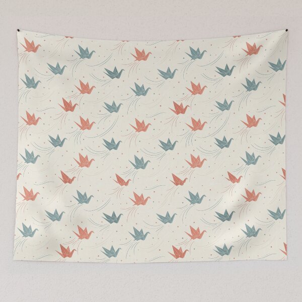 Item preview, Origami Crane Pattern – Minimal Japanese Inspired Design designed and sold by Rovano.