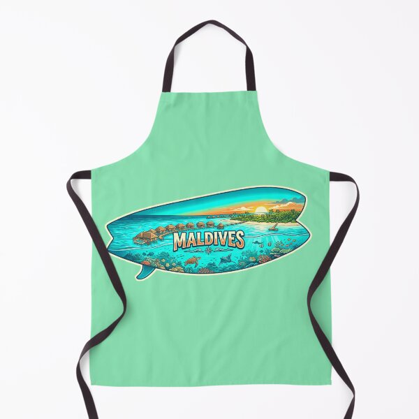 Item preview, Maldives Tropical Surfboard Shape Travel  designed and sold by Modefissi.