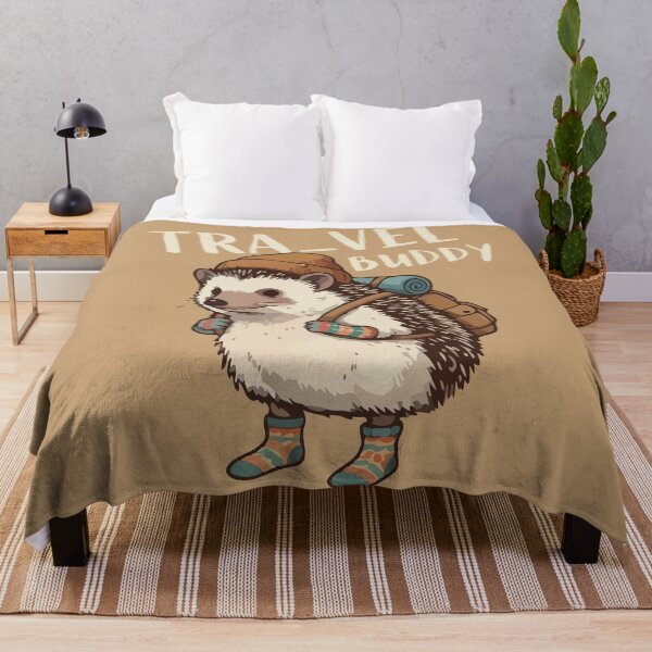 Item preview, Cute Traveling Hedgehog Backpacker Adventurer designed and sold by Amir Faysal.
