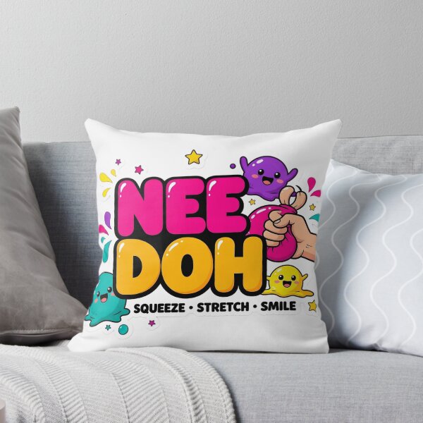 Item preview, Needoh Squishy Stress Relief Cute Sticker | Squeeze Stretch Smile Kawaii Design designed and sold by Bhaskar Digital Art.