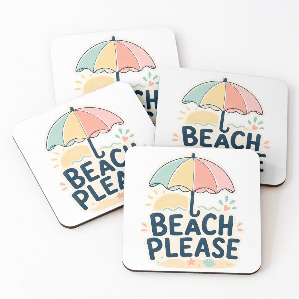 Item preview, Beach, please! – Summer beach umbrella design in soft pastel shades. designed and sold by FusiTink.