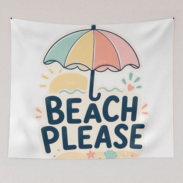 Item preview, Beach, please! – Summer beach umbrella design in soft pastel shades. designed and sold by FusiTink.