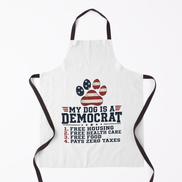 Item preview, My Dog is A Democrat Free Housing Humor Paw USA Flag White designed and sold by clothesy7.