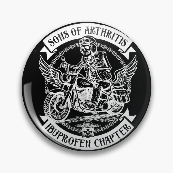 Item preview, Sons of Arthritis Ibuprofen Chapter Retro Funny Old Biker designed and sold by roarsomethings.