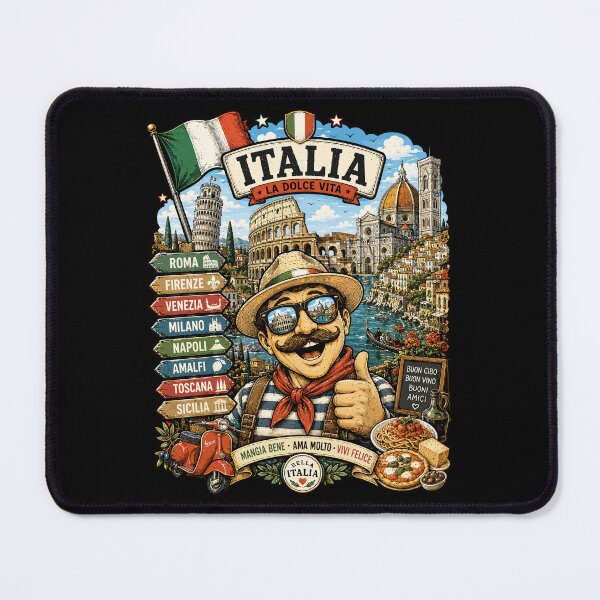 Item preview, Italy Adventure Italian Chef Travel Art designed and sold by AtuqStudio.