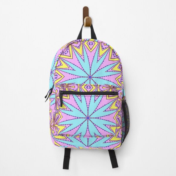 Item preview, Vibrant Pink and Blue Geometric Star Mandala designed and sold by Tinsleybluebell.