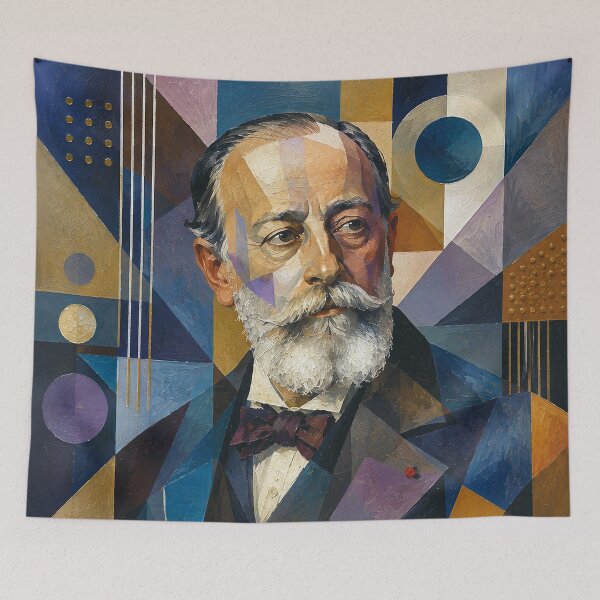 Item preview, French composer, organist and pianist Camille Saint-Saëns painting. designed and sold by GalleryKauffeld.