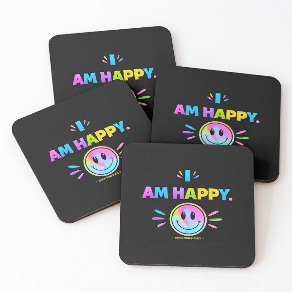 Item preview, I AM HAPPY Smiley Face Graphic T-Shirt designed and sold by Aimetoi.