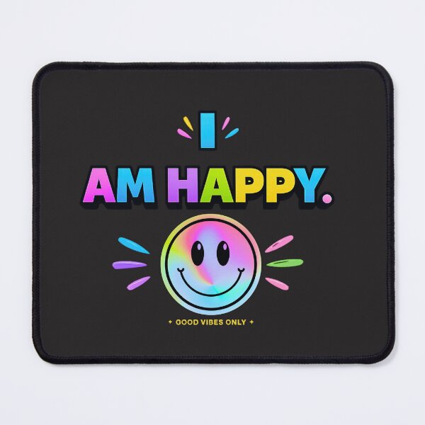 Item preview, I AM HAPPY Smiley Face Graphic T-Shirt designed and sold by Aimetoi.