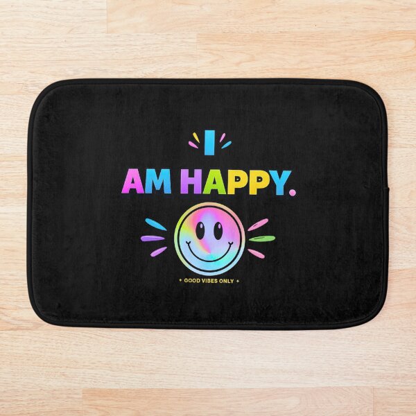Aperçu de l'œuvre T-shirt graphique avec un smiley « Je suis heureux » créée et vendue par Aimetoi.