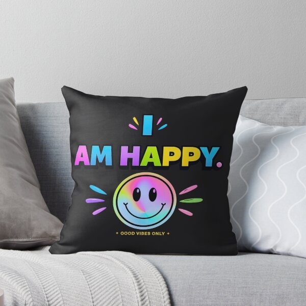 Item preview, I AM HAPPY Smiley Face Graphic T-Shirt designed and sold by Aimetoi.