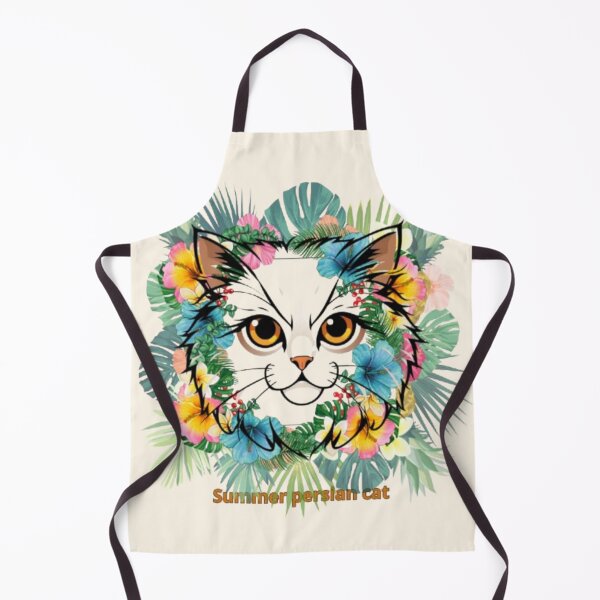 Item preview, Summer Persian Cat Tropical Floral Exotic Hibiscus Art designed and sold by hoodiehood.