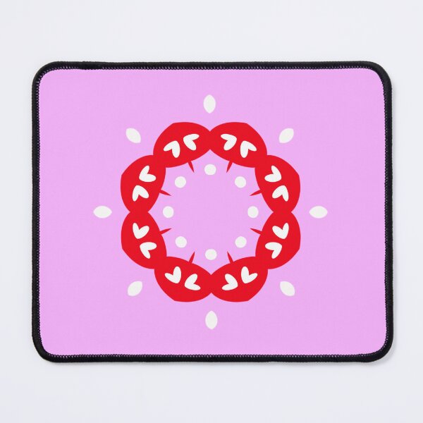 Item preview, Vibrant Pink and Red Heart Mandala designed and sold by Tinsleybluebell.