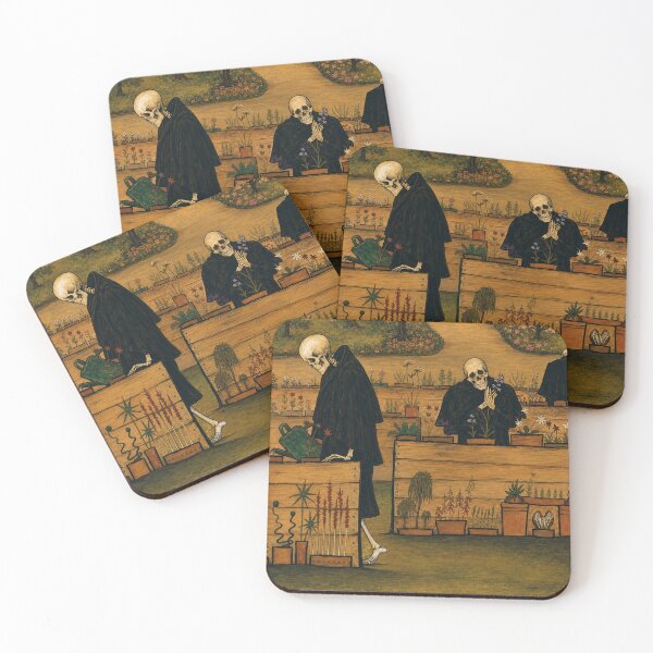 Item preview, Grim Reapers - Hugo Simberg - Grim Reaper Art Nouveau Skeleton Garden Illustration for Gothic Home Decor designed and sold by RickE.