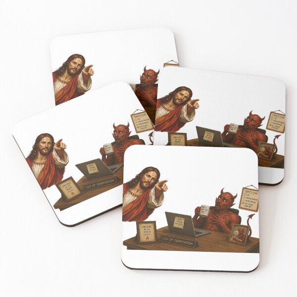 Item preview, jesus not today satan meme  designed and sold by PatternFly.