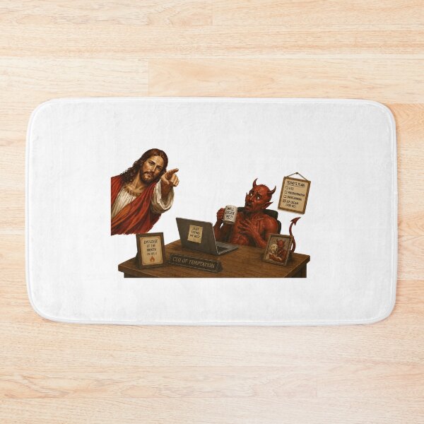 Item preview, jesus not today satan meme  designed and sold by PatternFly.