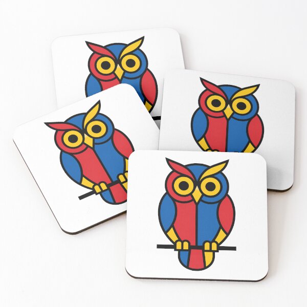 Item preview, Bauhaus Owl Mascot designed and sold by Modern Mascot Archive.