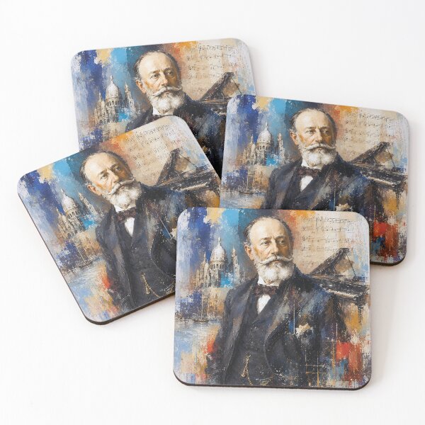 Item preview, Camille Saint-Saëns, French composer, organist and pianist painting. designed and sold by GalleryKauffeld.