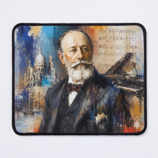 Item preview, Camille Saint-Saëns, French composer, organist and pianist painting. designed and sold by GalleryKauffeld.