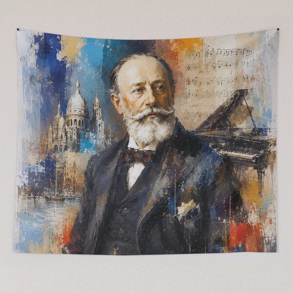 Item preview, Camille Saint-Saëns, French composer, organist and pianist painting. designed and sold by GalleryKauffeld.