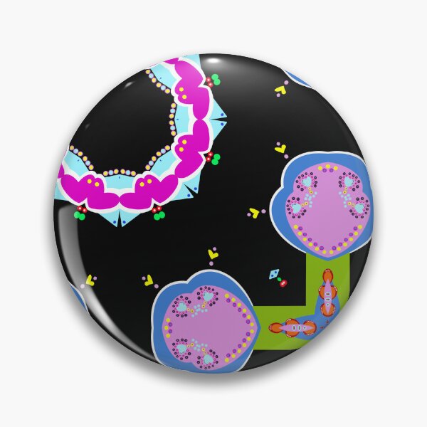 Item preview, Vibrant Black and Magenta Heart Mandala Pattern designed and sold by Tinsleybluebell.