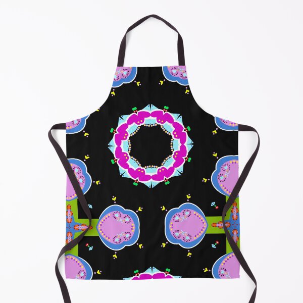 Item preview, Vibrant Black and Magenta Heart Mandala Pattern designed and sold by Tinsleybluebell.