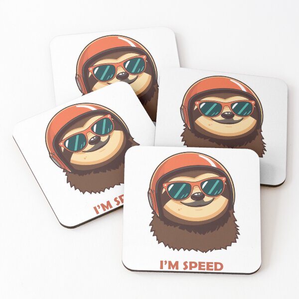 Item preview, Funny Sloth Racing Retro designed and sold by TheAkyolStudio.