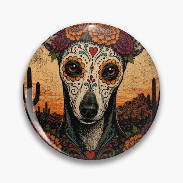 Item preview, Sugar Skull Whippet designed and sold by WhippetTalk .