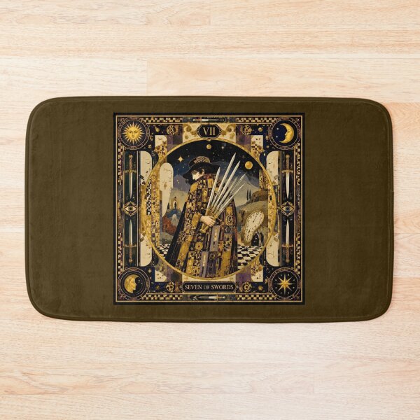 Item preview, The Seven of Swords - Tarot Art Nouveau, Surrealism and Klimt-esque Intrigue designed and sold by Natalia-Vlad.
