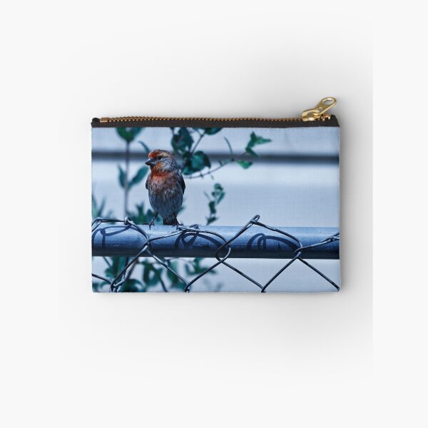 Item preview, House Finch on Fence designed and sold by WilesTheFox.