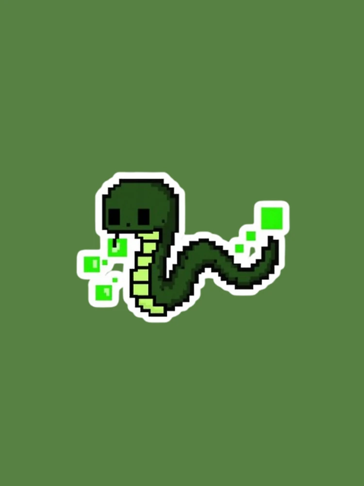 Thumbnail 4 of 4, iPhone Case, Snake Eating Pixels Python Coder Gamer Sticker designed and sold by Potatoxzari.