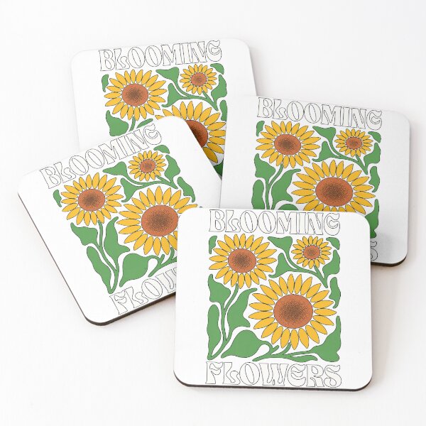 Item preview, Retro Sunflowers Blooming Flowers 70s Vintage Style designed and sold by cameleon style.