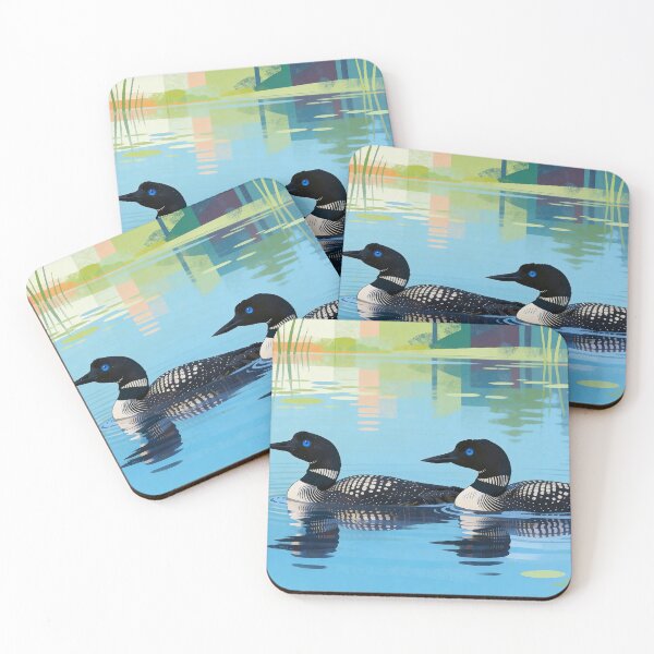 Item preview, Loons on the Lake — Electric Blue Eyes designed and sold by IsabellaBorduasArt.