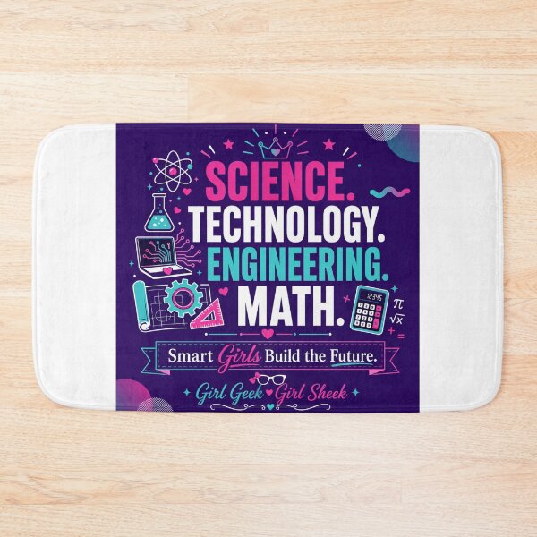 Item preview, Science Technology Engineering Math Smart Girls Build the Future  designed and sold by Girl Geek Girl Sheek.
