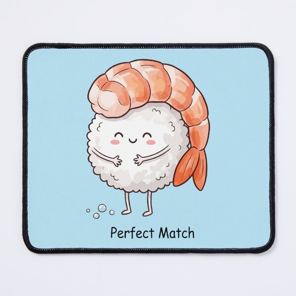 Item preview, Cute Kawaii Sushi And Shrimp Perfect Match Love designed and sold by Amir Faysal.