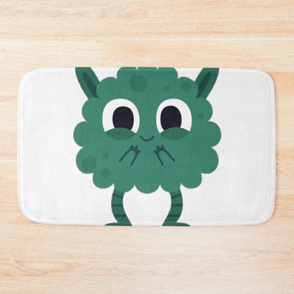 Item preview, Cute Fluffy Green Monster Illustration designed and sold by DailyDoodlesBySumbul.