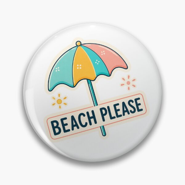 Item preview, Beach, please! – Cute floral beach sticker design, perfect for summer. designed and sold by FusiTink.